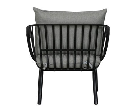 Poltrona Seiva Preta e Cinza Mescla | Westwing