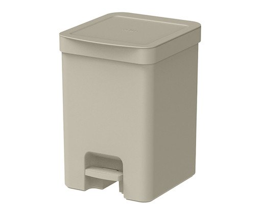 Lixeira Trium com Pedal Bege Fechado - Bege Fechado, beige | WestwingNow