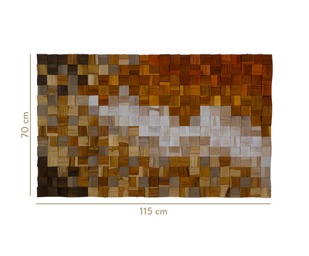 Quadro de Madeira 3D Zenith Colorido - 115x70cm | WestwingNow