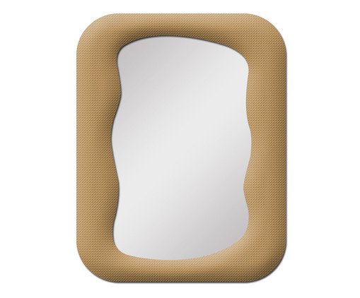 Espelho de Parede em Bouclê Milão Caramelo, beige | WestwingNow