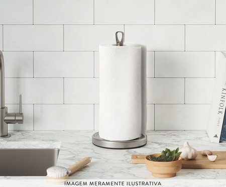 Porta-Papel Toalha Ribbon - Cinza | Westwing