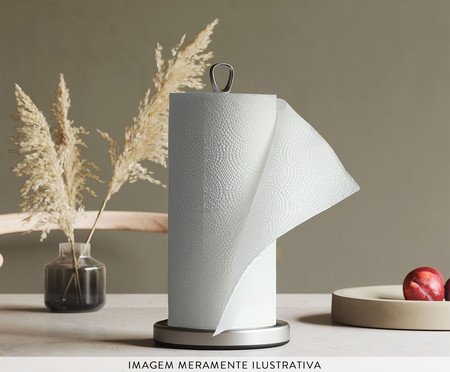 Porta-Papel Toalha Ribbon - Cinza | Westwing