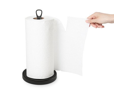 Porta-Papel Toalha Ribbon - Preto | Westwing