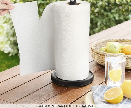 Porta-Papel Toalha Ribbon - Preto | Westwing