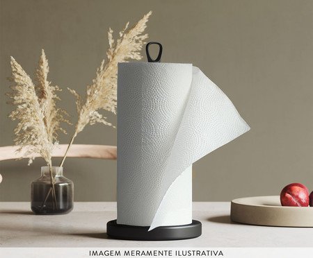 Porta-Papel Toalha Ribbon - Preto | Westwing