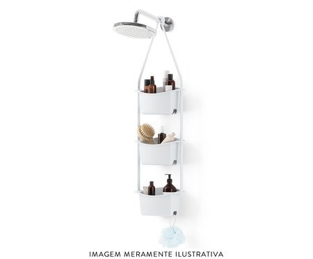 Cesto Organizador de Ducha Flex - Branco | Westwing
