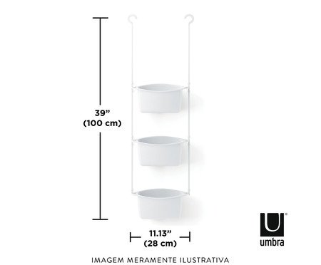 Cesto Organizador de Ducha Flex - Branco | Westwing