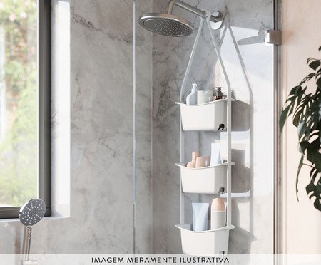 Cesto Organizador de Ducha Flex - Branco | Westwing