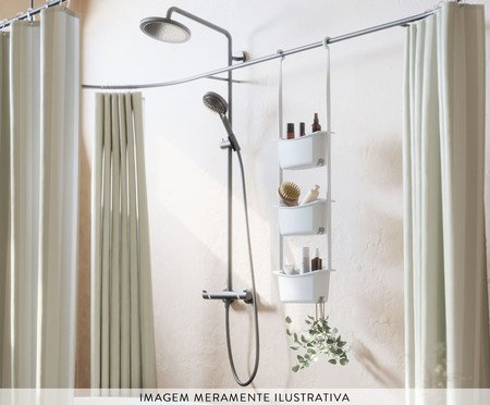 Cesto Organizador de Ducha Flex - Branco | Westwing