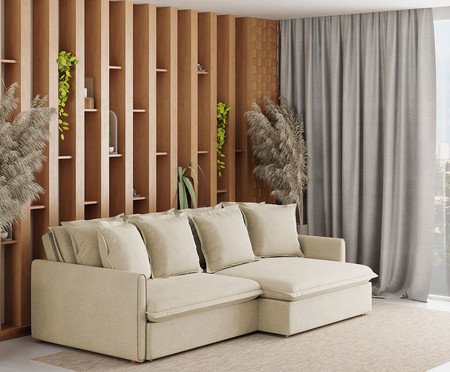 Sofá de Linho Bege Hope | Westwing