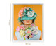 Quadro com Vidro Menina com Flores - 100x80, colorido | WestwingNow