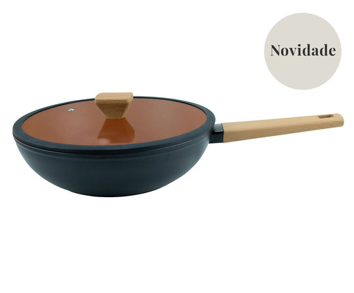 Wok com Antiaderente Revestido Crivelaro, Azul | WestwingNow