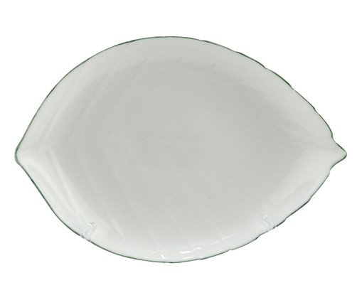 Prato Fundo com Filete Verde Facco, Branco | WestwingNow