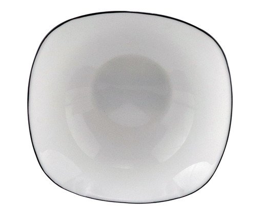 Bowl Vidro com Filete Preto Voltolini, Branco | WestwingNow
