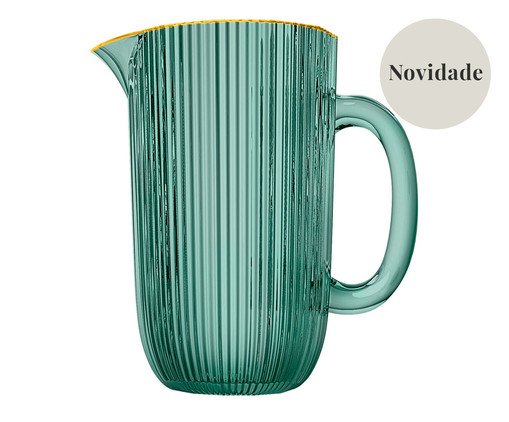 Jarra com Borda Dourada Anouk, Verde | WestwingNow