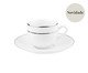 Xícara para Café com Filete Prata Double, Branco | WestwingNow