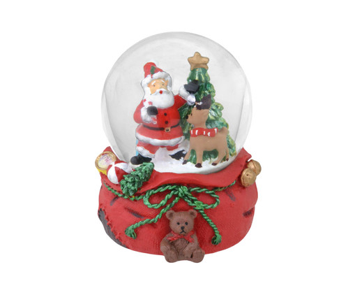 Globo Natalino em Resina Papai Noel com Rena, multicolor | WestwingNow