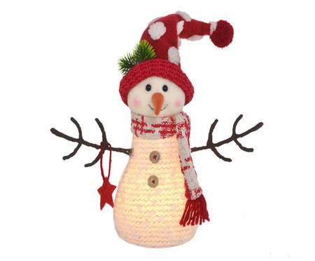 Boneco de Neve de Gorro com Luz