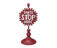 Placa Natalina Santa Stop Here - Vermelha | WestwingNow