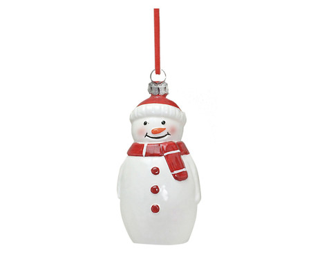 Enfeite Boneco de Neve com Cachecol para Árvore