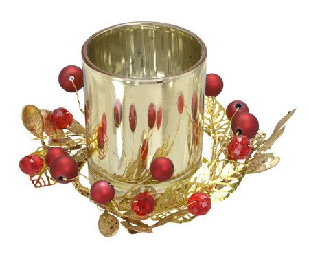 Candelabro Natalino Decorado - Dourado | Westwing