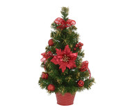 Mini Árvore de Natal Decorada com Flores - Vermelha | WestwingNow