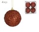 Jogo de Bolas de Natal Decoradas com Relevo - Vermelho Brilhante, red | WestwingNow