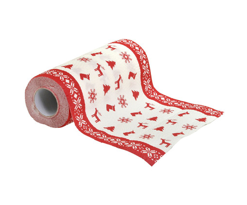 Rolo de Papel Toalha Natalino - Vermelho, white | WestwingNow