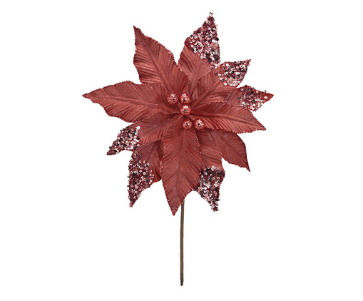 Flor Natalina em Metal Matte - Vermelha, red | WestwingNow