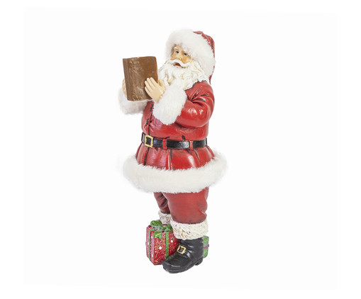 Figura Decorativa Noel Lendo em Resina, white | WestwingNow