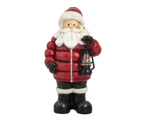 Figura Decorativa Noel com Lanterna em Resina, white | WestwingNow