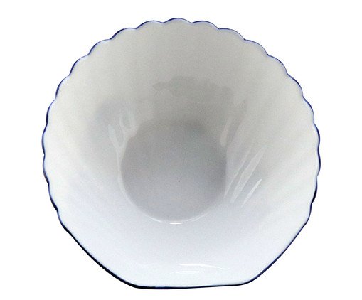 Bowl com Filete Azul Concha, Branco | WestwingNow