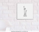 Placa de Madeira Estampada Statue of Liberty, Preto, Branco | WestwingNow