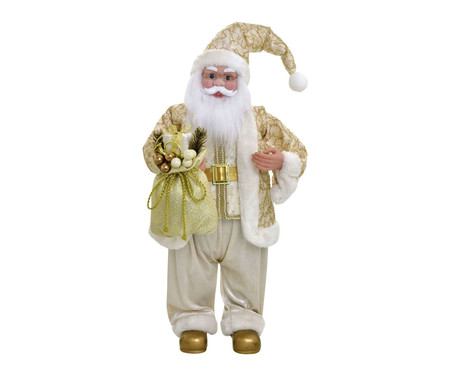 Papai Noel Decorativo Musical Branco II