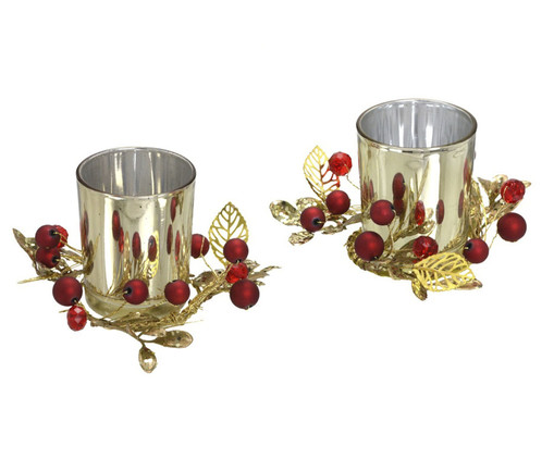 Jogo II Candelabros Natalinos Dourado II, gold | WestwingNow