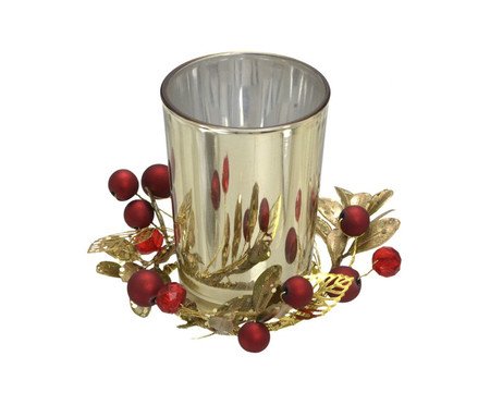 Candelabro Natalino Decorado Dourado | Westwing