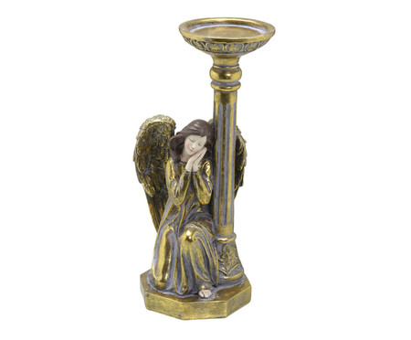 Candelabro Anjo Decorativo Dourado I