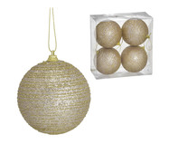 4 Bolas Natal Decorada Bronze II | WestwingNow