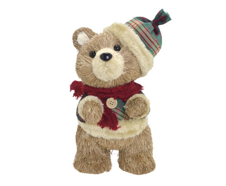 Urso Natalino Decorativo Marrom