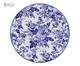 Jogo de Pratos Rasos em Cerâmica Blue Garden - Azul, Azul,Branco | WestwingNow