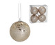 4 Bolas Natal Decorada Bronze, Bronze | WestwingNow