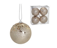 4 Bolas Natal Decorada Bronze | WestwingNow