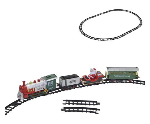 Trem Elétrico Natalino, silver or metallic | WestwingNow