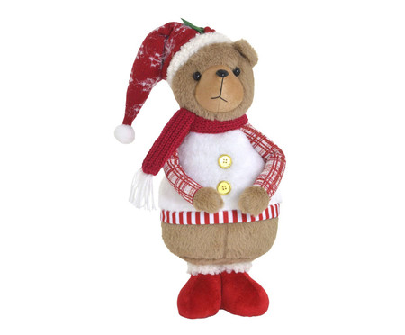 Urso Natalino Decorativo Branco