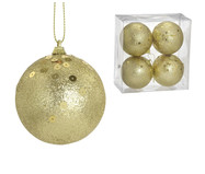 4 Bolas Natal Decorada Dourado | WestwingNow