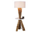 Luminária de Chão Woodland com Mesa Bivolt, Natural | WestwingNow