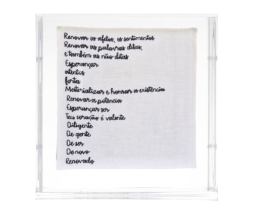 Quadro Poema Teu Coração É Valente, Branco | WestwingNow