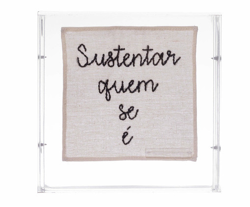 Quadro Sustentar Quem Se É, Branco | WestwingNow