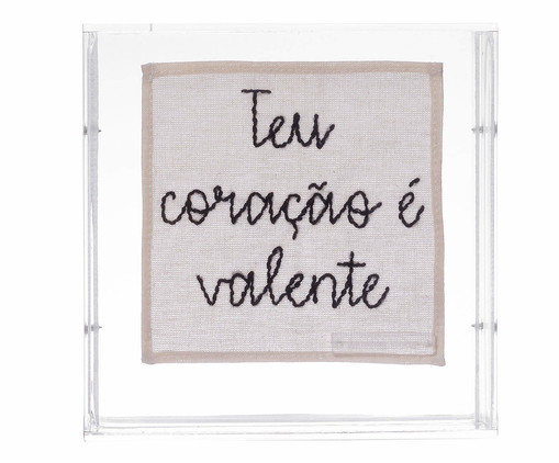 Quadro Teu Coração É Valente, Branco | WestwingNow