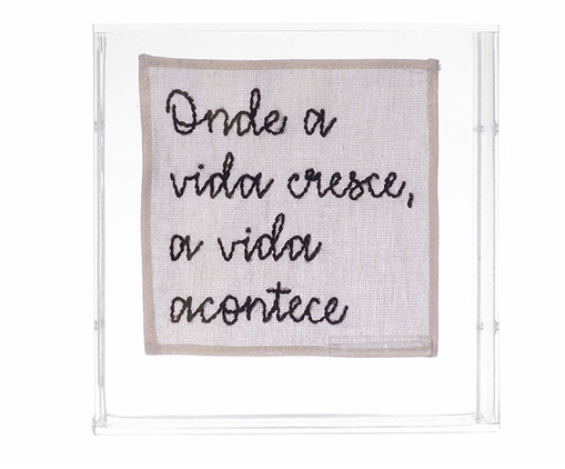 Quadro Onde A Vida Cresce, A Vida Acontece, Branco | WestwingNow